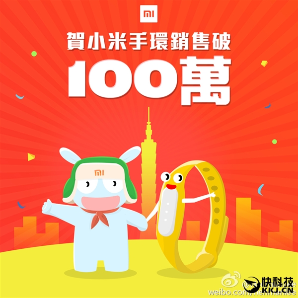 小米手環(huán)臺(tái)灣賣(mài)出100萬(wàn)條＝178座101大廈