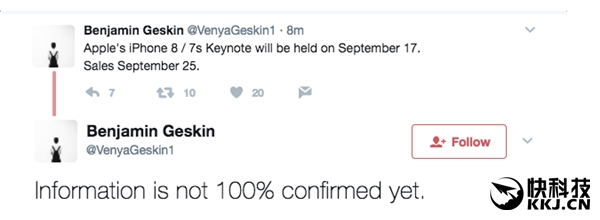iPhone 8發(fā)布日曝光：6000元起售