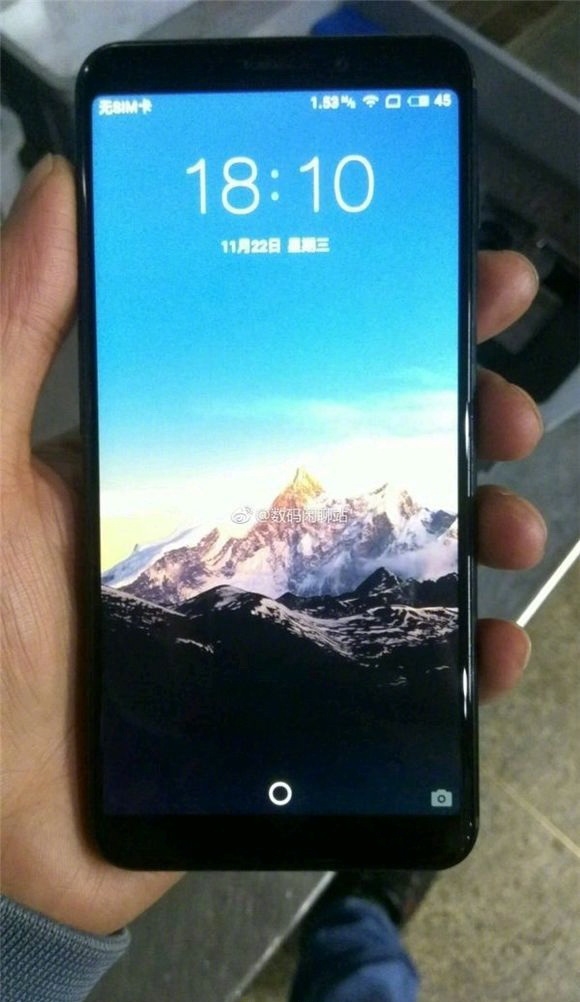 魅藍全面屏真機外形偷跑:指紋識別在機身側面