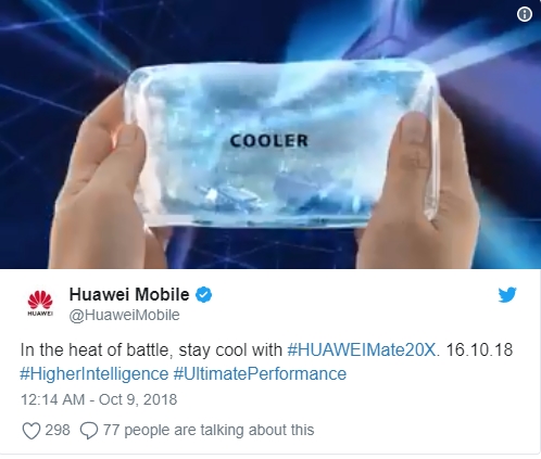 10月16日見 華為海外預熱Mate 20X新機：發(fā)力游戲性能和散