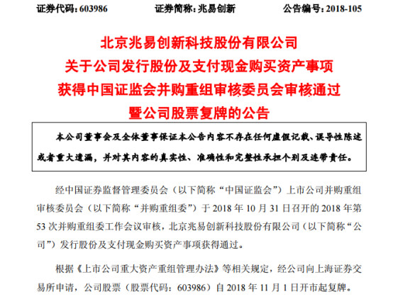兆易創(chuàng)新17億并購思立微獲通過 交易完成后雙方或?qū)?shí)現(xiàn)雙贏