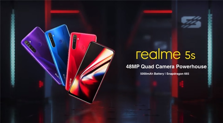 Realme 5s確認(rèn)搭載驍龍665處理器，5000mAh電池
